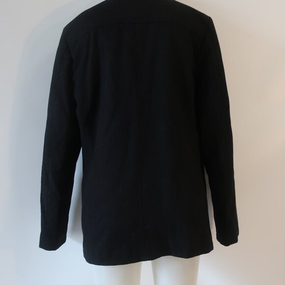 Mens Soul of London Black Wool Blend Jacket Pea Coat M - Picture 9 of 16